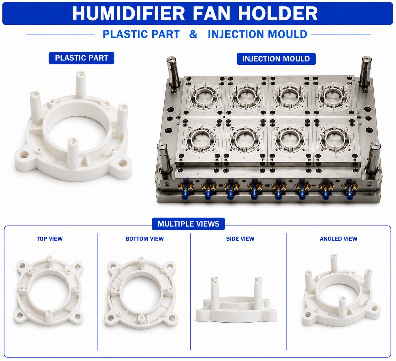 Humidifier Plastic Fan Holder Mould and Moulding Service